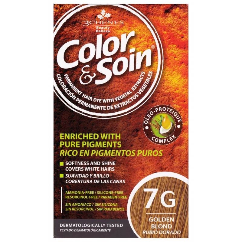 COLOR & SOIN Trwała farba do włosów na bazie ekstraktów roślinnych 7G COLOR & SOIN Trwała farba do włosów na bazie ekstraktów roślinnych 7G