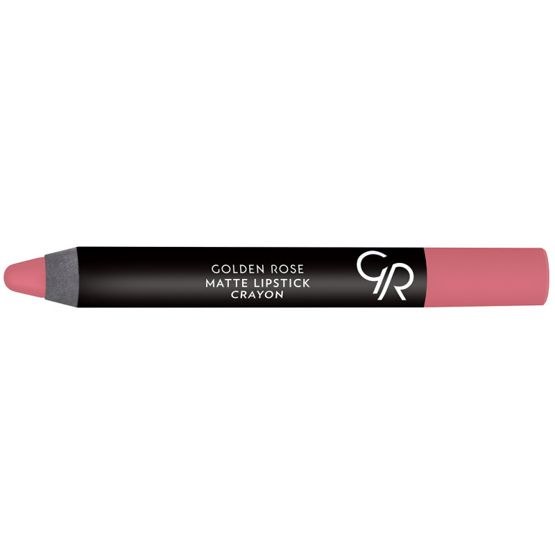 GOLDEN ROSE Matte Lipstick Crayon, Matowa pomadka w kredce, Kolor 12