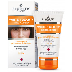 FLOSLEK White & Beauty, Krem Zapobiegający Powstawaniu Przebarwień, 50 ml