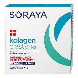 SORAYA Kolagen+Elastyna, Regenerujący krem półtłusty, Dzień/Noc, 50 ml