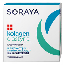 SORAYA Kolagen + Elastyna, Pielęgnacyjny Krem Nawilżający, 50 ml