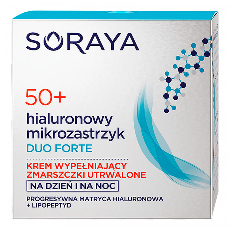 SORAYA Hialuronowy Mikrozastrzyk 50+, Krem wypełniający zmarszczki, 50 ml