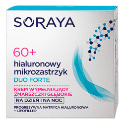 SORAYA Hialuronowy Mikrozastrzyk 60+, Krem wypełniający zmarszczki, 50 ml
