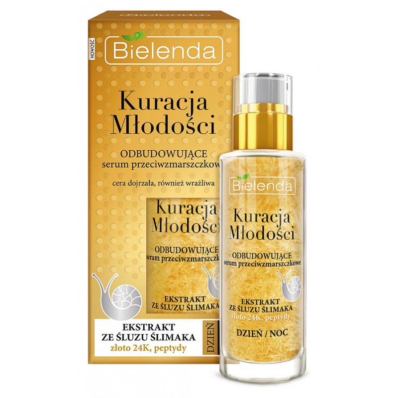 BIELENDA, Kuracja Młodości Serum Ze Śluzem Ślimaka i Złotem, 30 ml