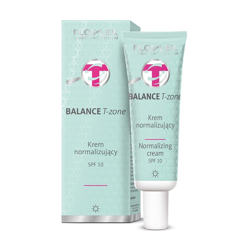 FLOSLEK Balance T-zone, Krem Normalizujący na Dzień, SPF 10, 50 ml