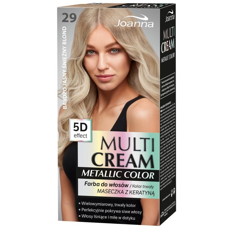 JOANNA Multi Cream Color, Farba do Włosów, 28 Bardzo Jasny Perłowy Blond JOANNA Multi Cream Color, Farba do Włosów, 28 Bardzo Jasny Perłowy Blond