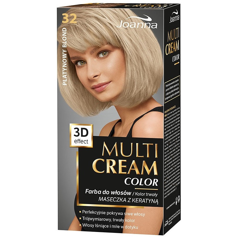 JOANNA Multi Cream Color, Farba do Włosów, 31,5 Różany Blond