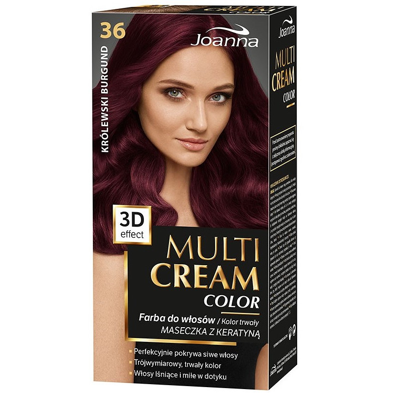 JOANNA Multi Cream Color, Farba do Włosów, 35 Wiśniowa Czerwień