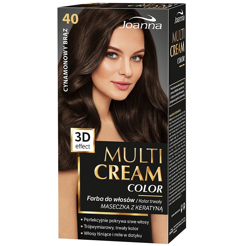 JOANNA Multi Cream Color, Farba do Włosów, 39.5 Herbaciany Brąz