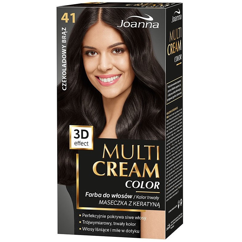 JOANNA Multi Cream Color, Farba do Włosów, 38 Kasztanowy Brąz