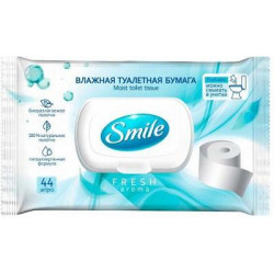 SMILE Nawilżony Papier Toaletowy, Sensitive, 44 sztuki 