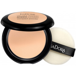 ISADORA Velvet Touch Sheer Cover, Matujący Puder w Kompakcie, 41 Neutral Ivory