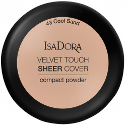 ISADORA Velvet Touch Sheer Cover, Matujący Puder w Kompakcie, 42 Warm Vanilla