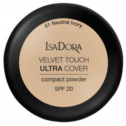 ISADORA Velvet Touch Sheer Cover, Matujący Puder w Kompakcie, 45 Natural Beige