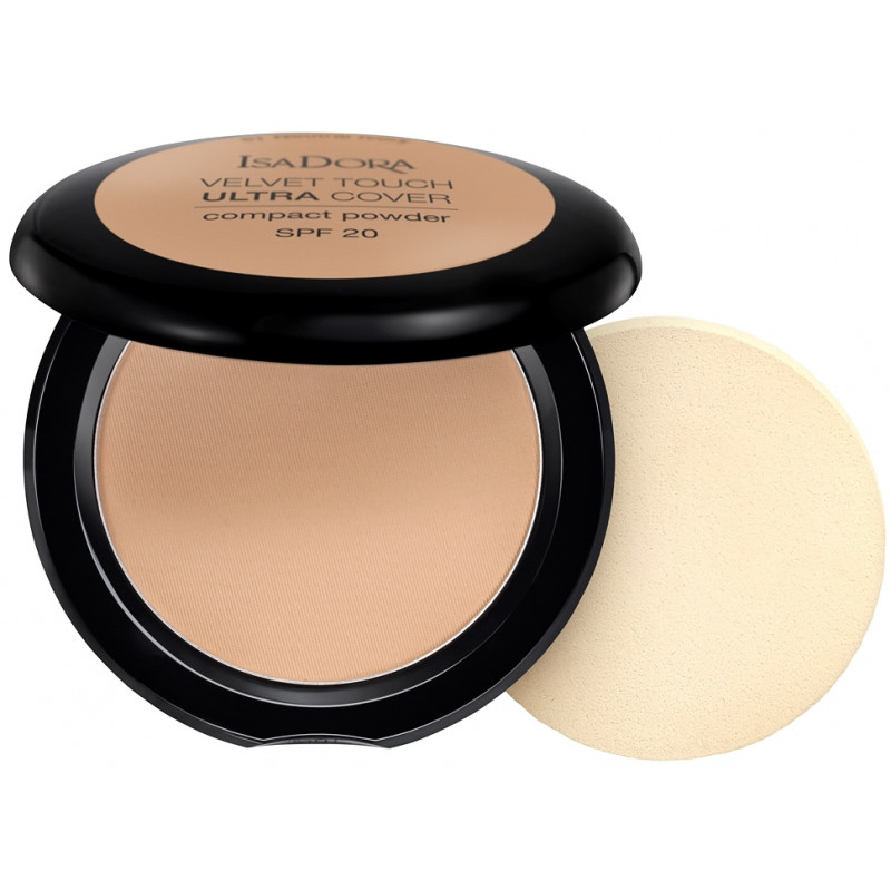 ISADORA Ultra Cover Compact Powder SPF 20, Puder w Kompakcie, 63 Cool Sand