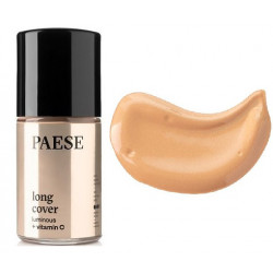 PAESE Long Cover Luminous, Rozświetlający Podkład do Twarzy, 01N Light Beige, 30 ml