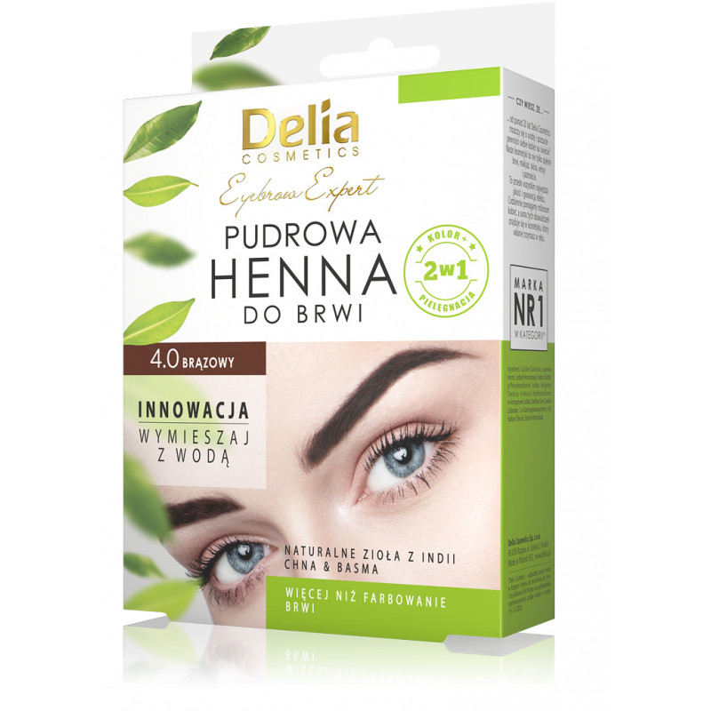 DELIA Pudrowa Henna do Brwi - 1.0 Czarny