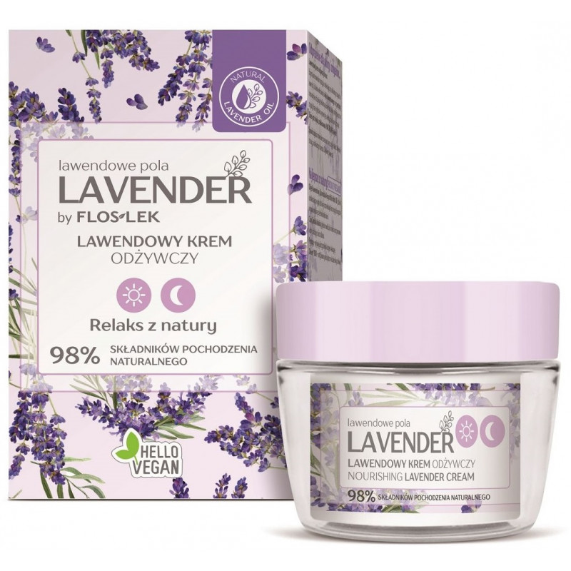 FLOSLEK Lavender, Lawendowy Krem Nawilżający do Twarzy